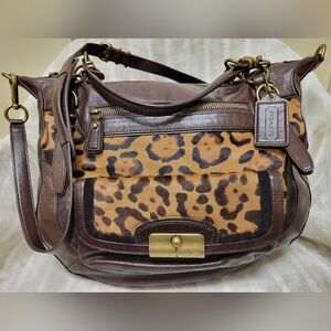 COACH KRISTIN PINNACLE CALF HAIR OCELOT BAG 19956